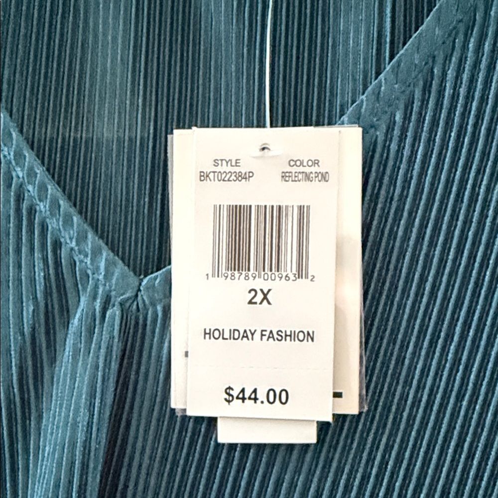 Tinsel Teal Tiered Blouse - Picture 3 of 3